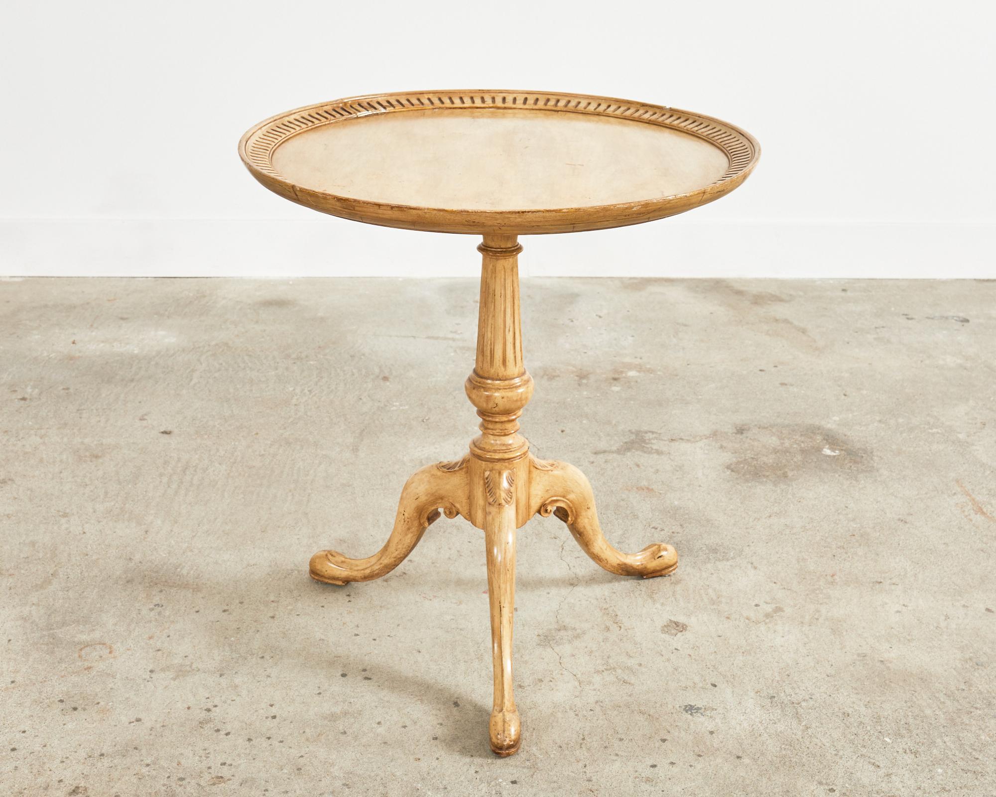 19th Century Georgian Bleached Mahogany Pie Crust Tripod Table For Sale 9