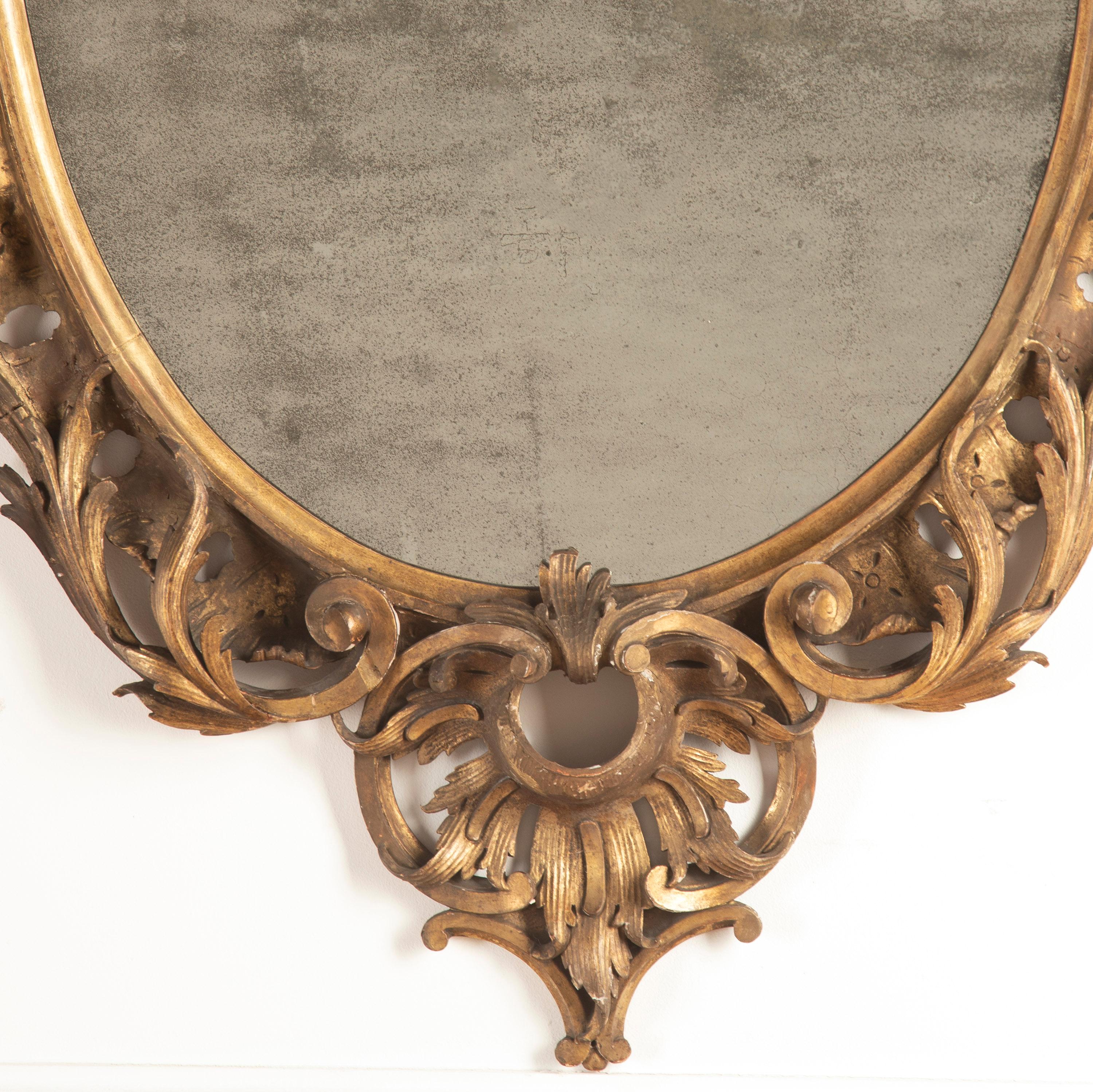 19th Century Georgian Carved Mirror 2