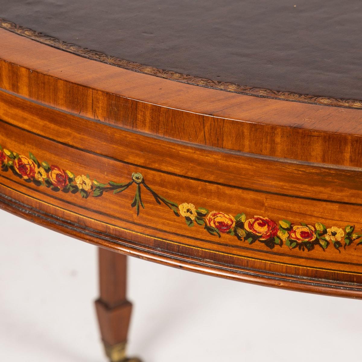 19th Century Georgian Demi Lune Games Console Table, c.1800 For Sale 13