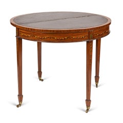 19th Century Georgian Demi Lune Games Console Table, c.1800