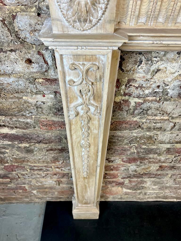 19th Century Georgian Fireplace Pine Mantlepiece For Sale 2
