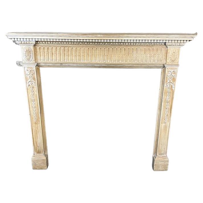 19th Century Georgian Fireplace Pine Mantlepiece For Sale