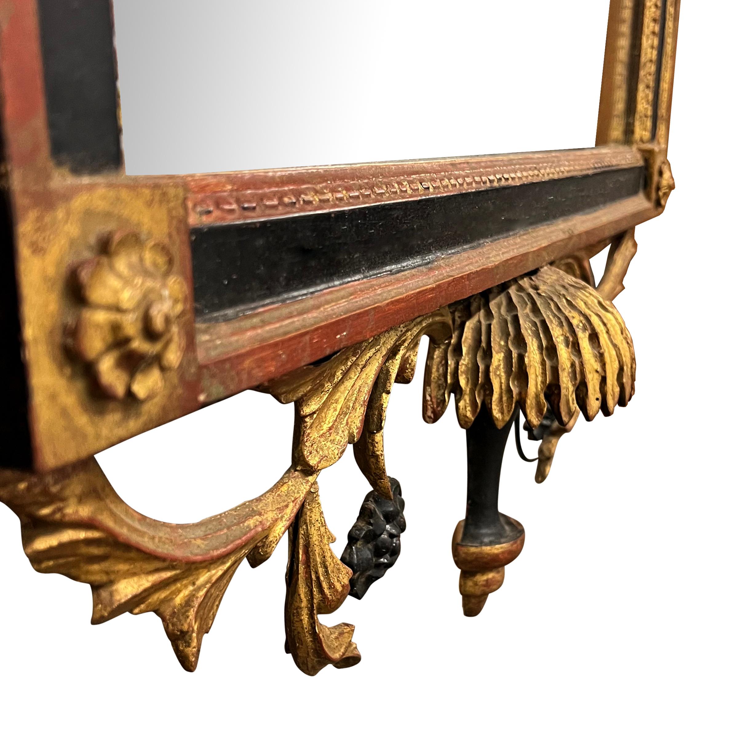 19th Century Georgian Gilt Framed Mirror with Crossbow, Arrows, and Crown For Sale 9