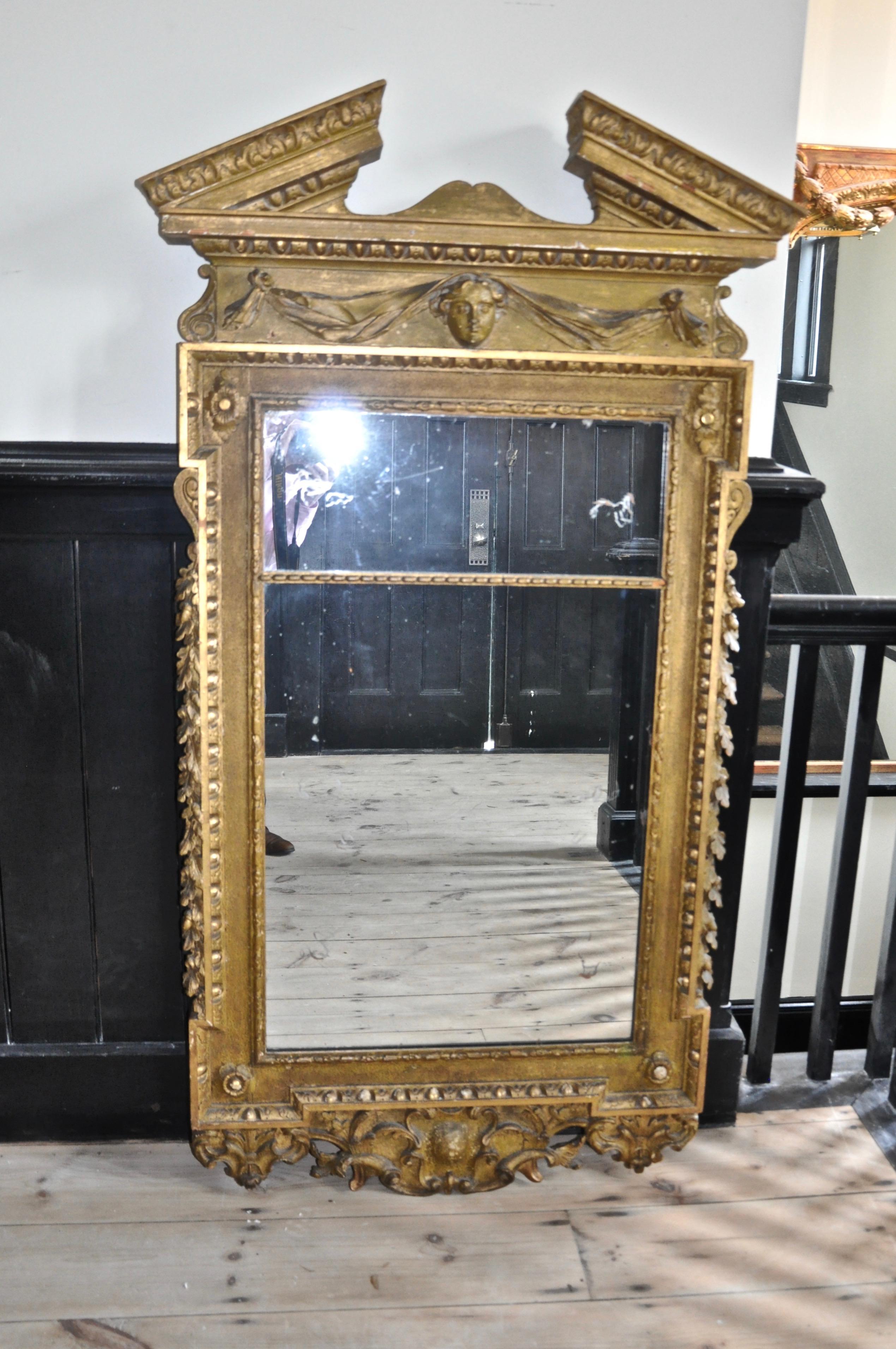19th Century Georgian Gilt Mirror in Style of William Kent 1