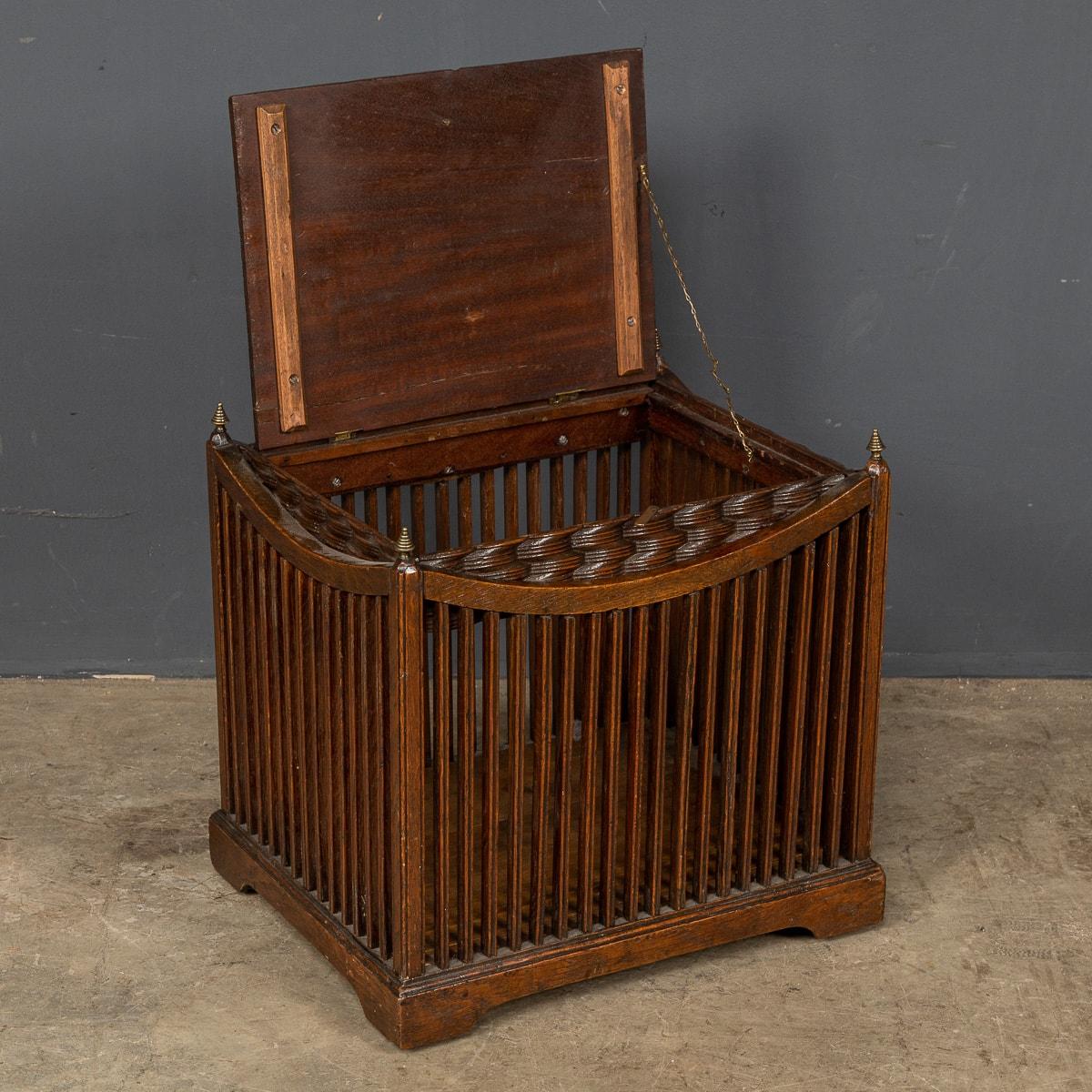 19th Century Georgian Mahogany Basket Used for Wool & Silks, circa 1820 For Sale 2