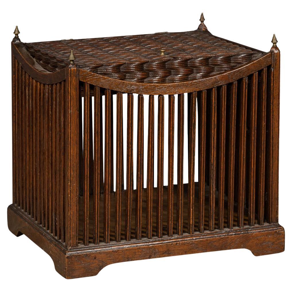19th Century Georgian Mahogany Basket Used for Wool & Silks, circa 1820