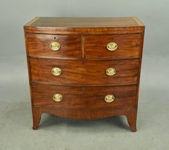 19th century Georgian mahogany bow front chest of drawers