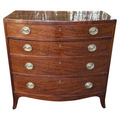 19th Century Georgian Mahogany Bow Front Chest of Drawers