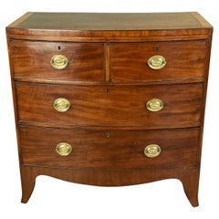 19th century Georgian mahogany bow front chest of drawers