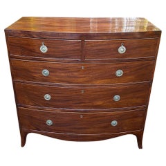 19th Century Georgian Mahogany Bow Fronted Chest of Drawers