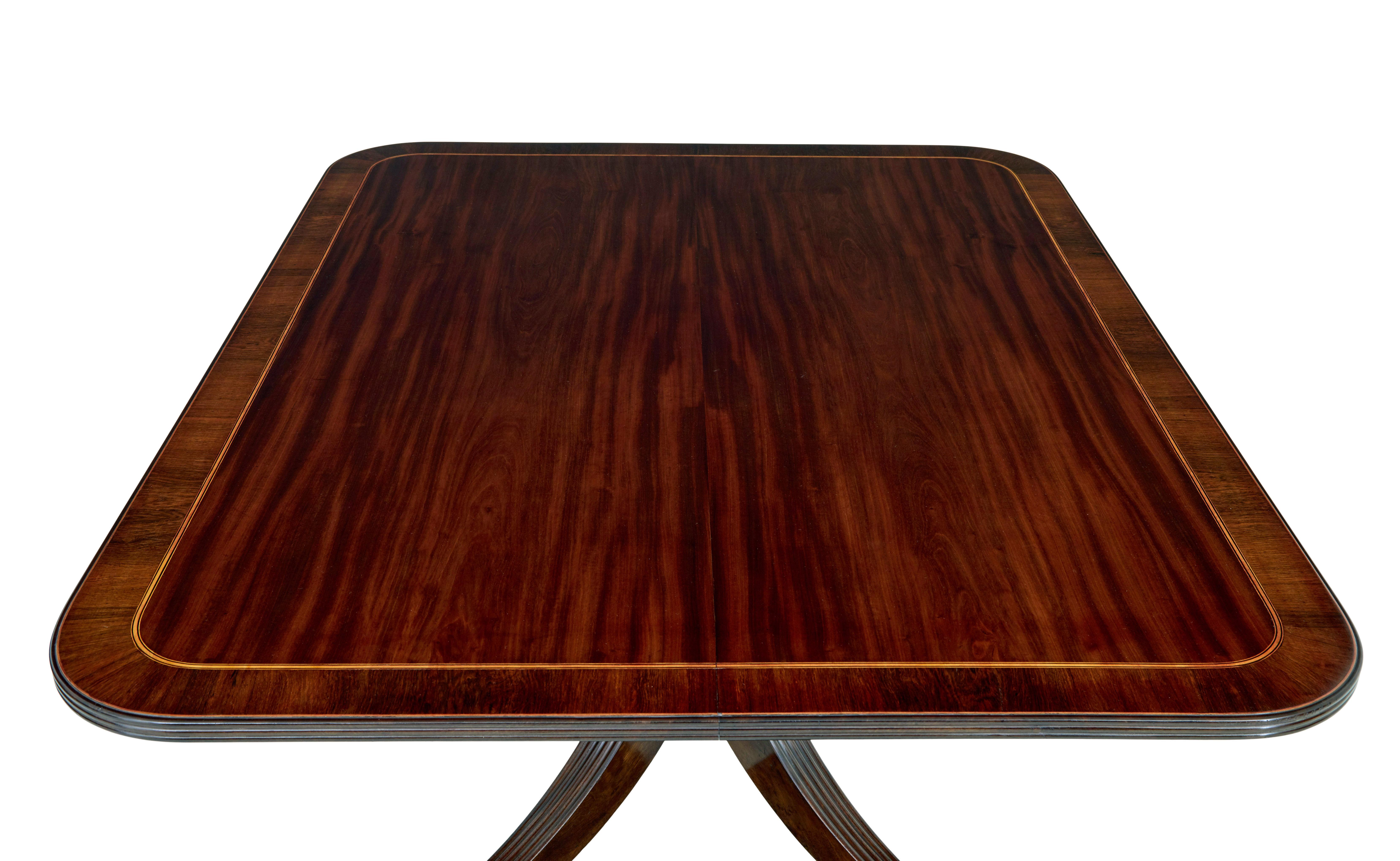 Table de salle à manger en acajou géorgien du 19e siècle Bon état à Debenham, Suffolk