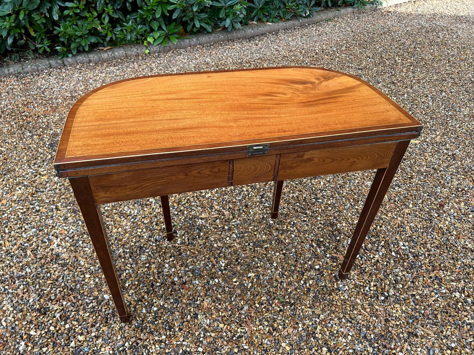 19th Century Georgian Mahogany D-Shaped Card 5