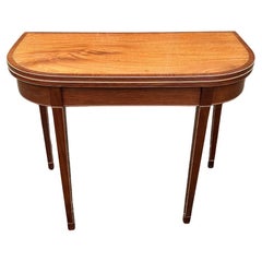 19th Century Georgian Mahogany D-Shaped Card