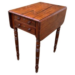 19th Century Georgian Mahogany Drop Leaf Work Table