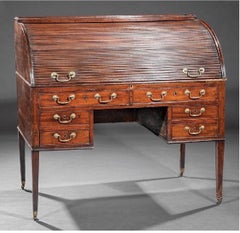 19th Century Georgian Mahogany Tambour Desk