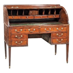 19th Century Georgian Mahogany Tambour Desk