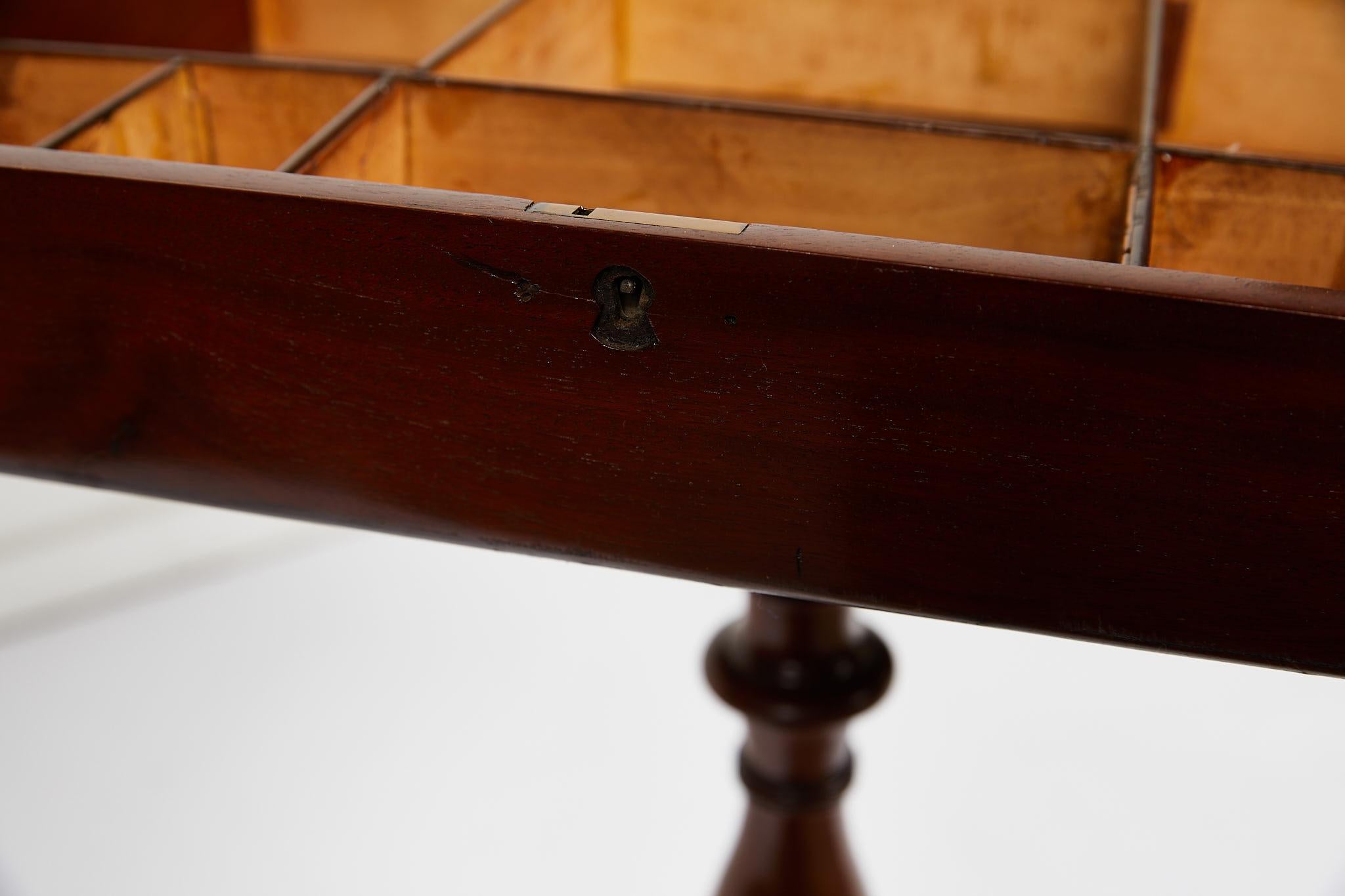 19th Century Georgian Mahogany Tripod-Base Sewing Table 6