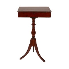 19th Century Georgian Mahogany Tripod-Base Sewing Table