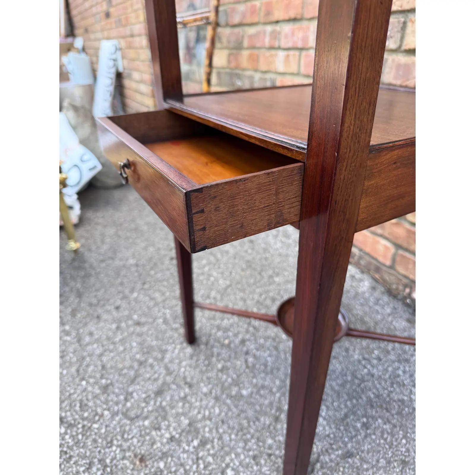Mid-19th Century 19th Century Georgian Mahogany Washstand/Side Table For Sale