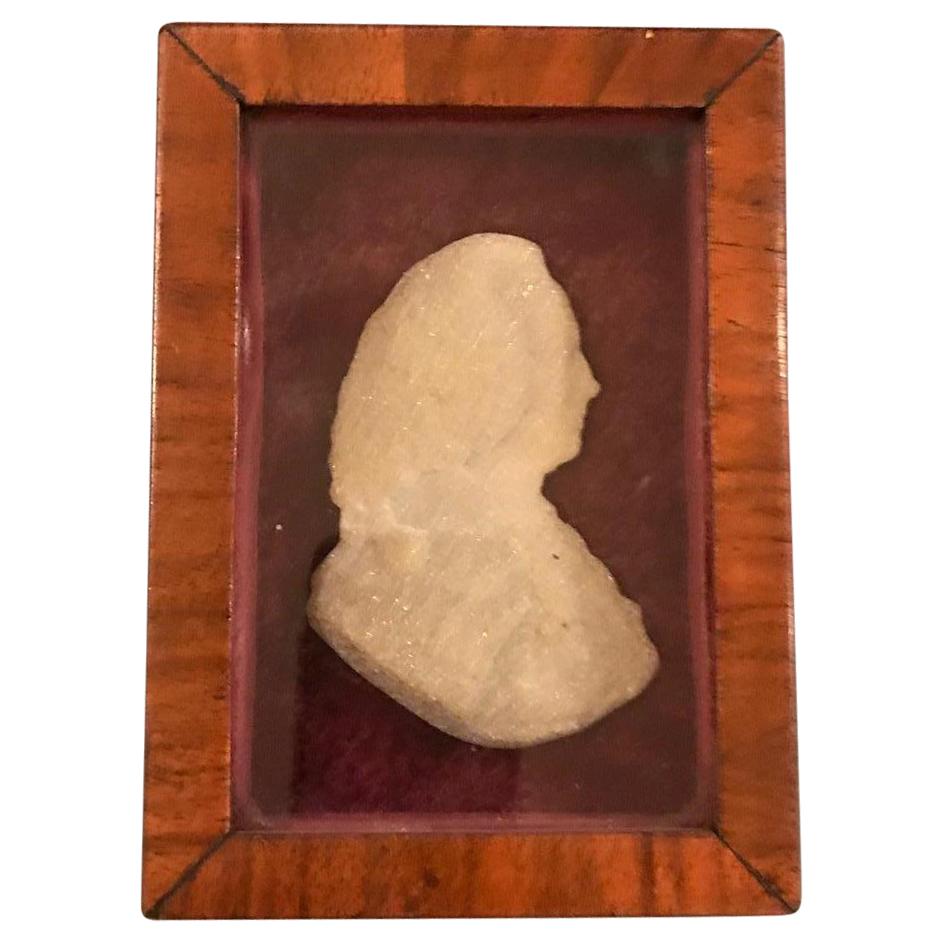 19th Century Georgian Marble Profile of a Gentleman For Sale