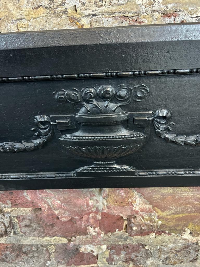 19th Century Georgian Pair Of Cast Iron Fireplace Insert Panels For Sale 5