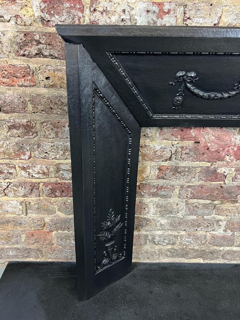 19th Century Georgian Pair Of Cast Iron Fireplace Insert Panels For Sale 9