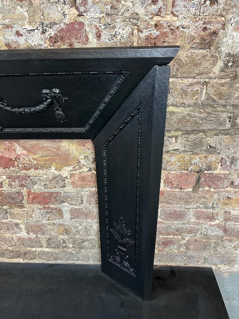 19th Century Georgian Pair Of Cast Iron Fireplace Insert Panels For Sale 12