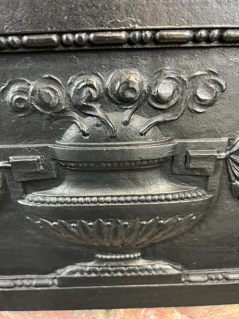 19th Century Georgian Pair Of Cast Iron Fireplace Insert Panels For Sale 3