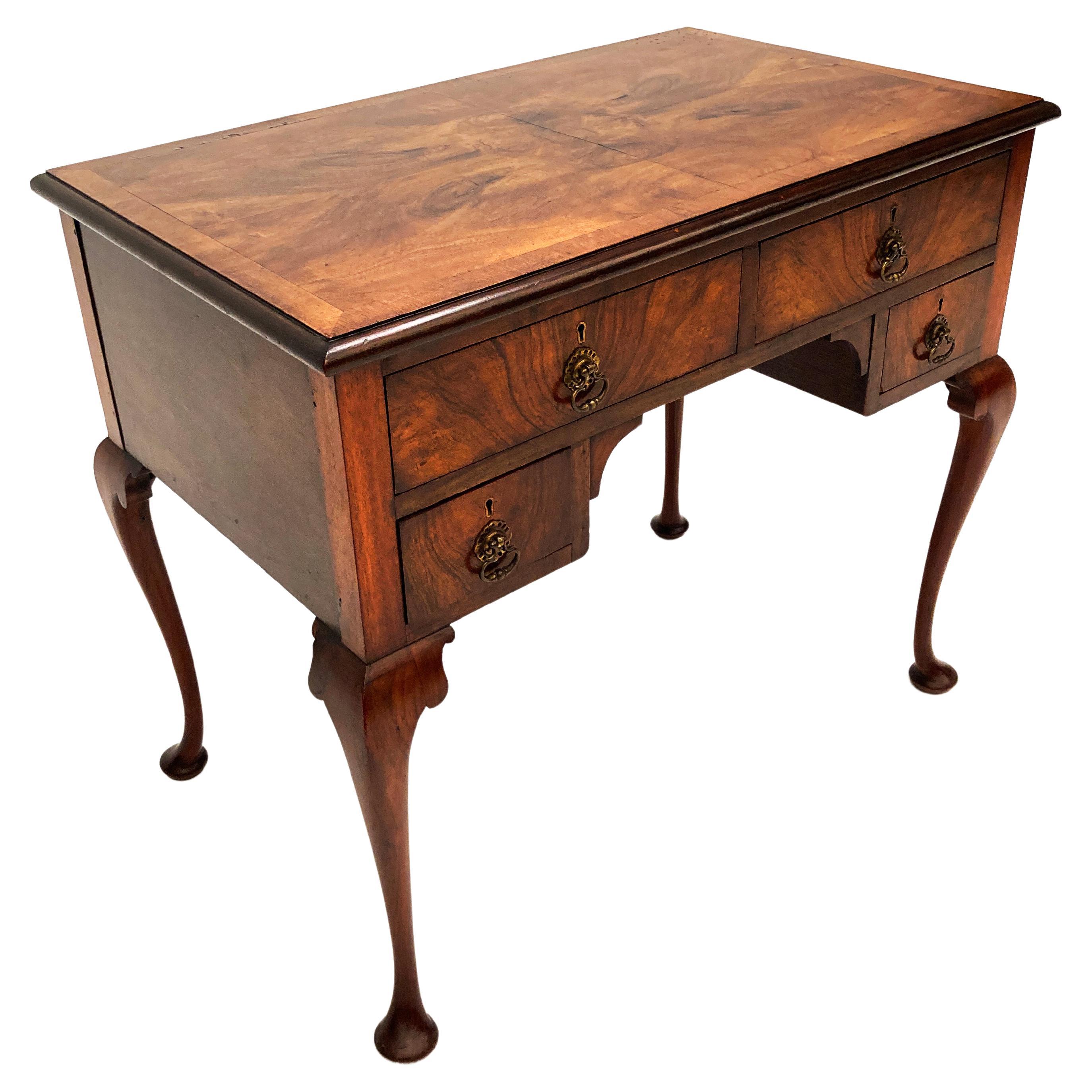 19th Century Georgian Period English Flame Mahogany Lowboy/Side Table For Sale