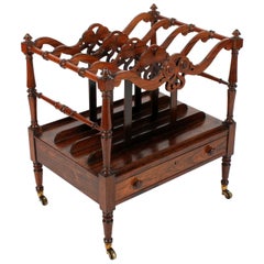 19th Century Georgian Rosewood Music Canterbury /Magazine Stand