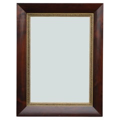 Espejo De Pared De Palo De Rosa Del Siglo XIX Georgiano Con Incrustaciones Doradas Decorativas