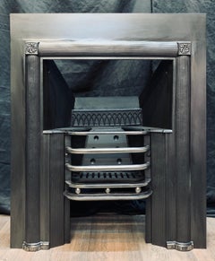 19th Century Georgian Scottish Carron Cast Iron Fireplace Insert