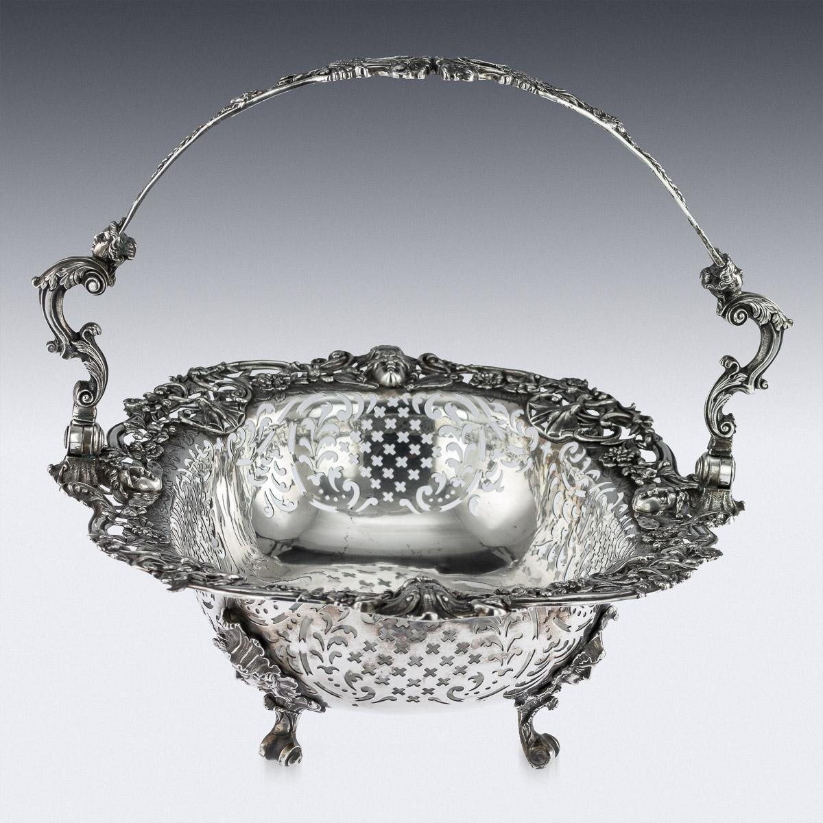 English 19th Century Georgian Silver Basket by Edward Farrell, London, circa 1822