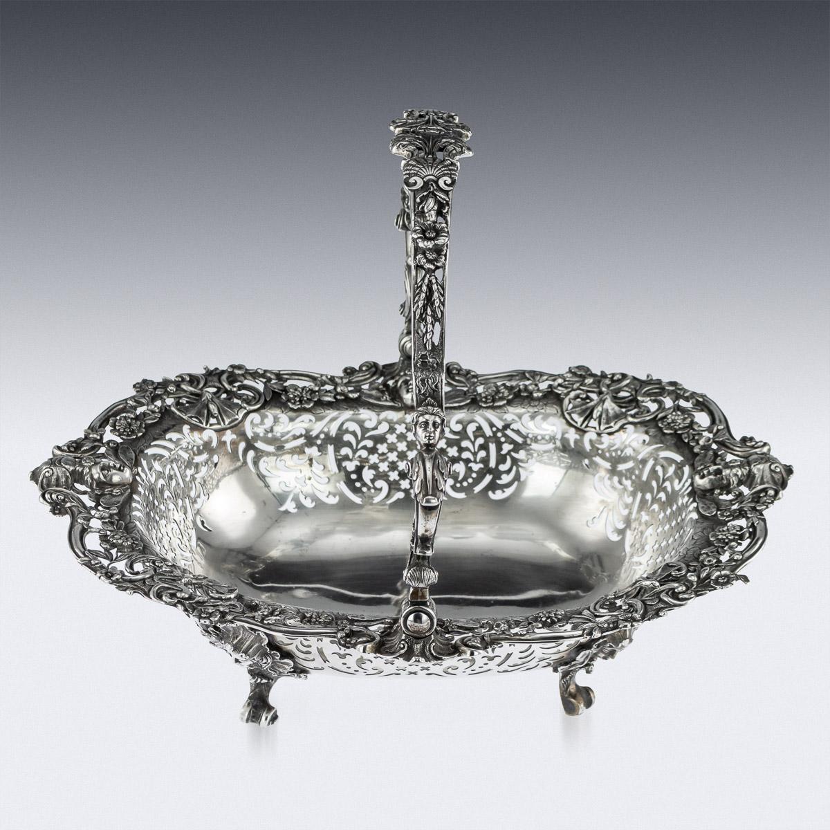 Georgianischer Silberkorb aus dem 19. Jahrhundert von Edward Farrell, London, um 1822 im Zustand „Gut“ im Angebot in Royal Tunbridge Wells, Kent