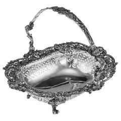 Antique 19th Century Georgian Silver Basket by Edward Farrell, London, circa 1822