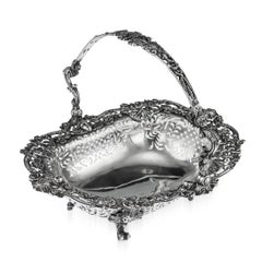 Antique 19th Century Georgian Silver Basket by Edward Farrell, London, circa 1822