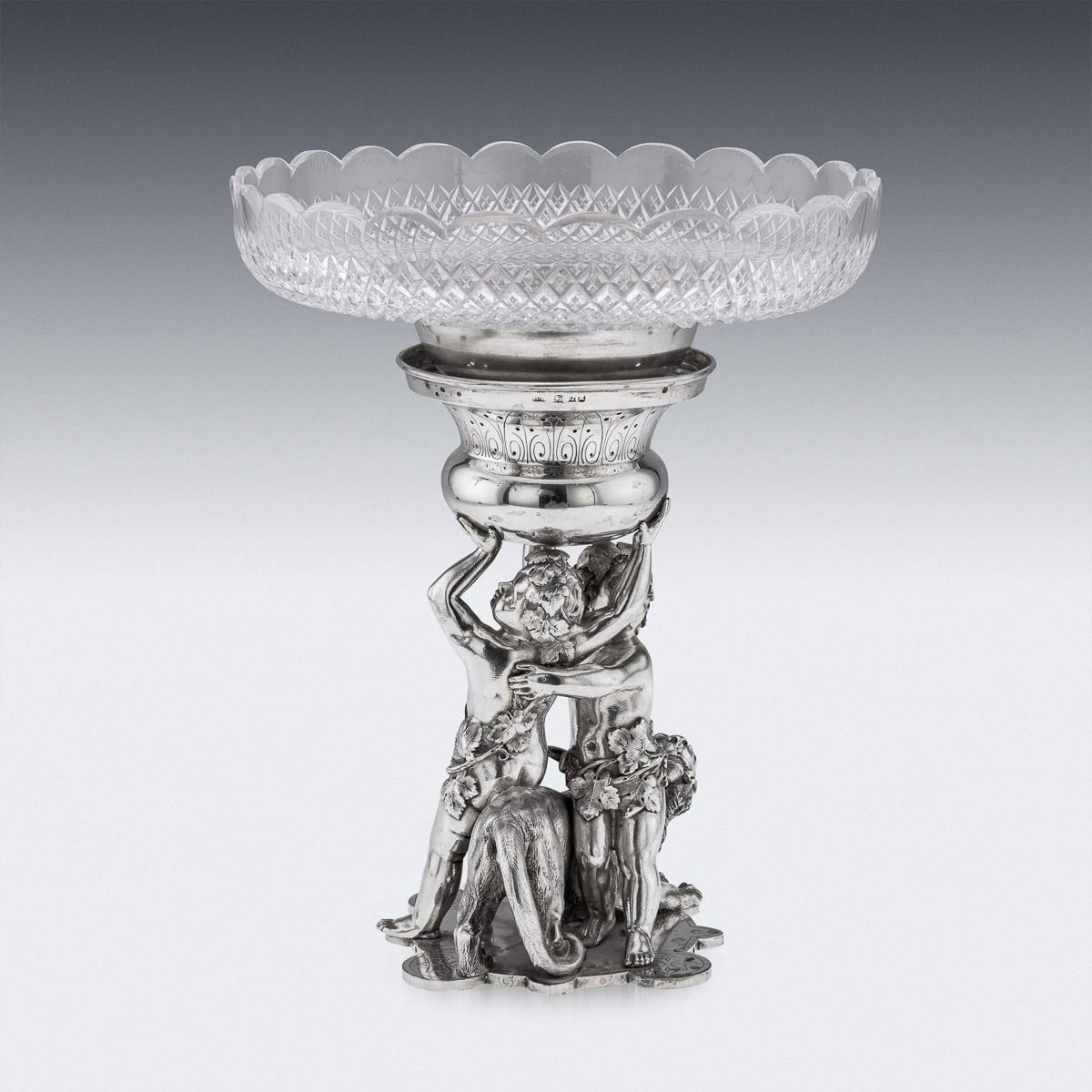 19. Jahrhundert Georgianischer Tafelaufsatz aus massivem Silber und geschliffenem Glas, London um 1811 im Zustand „Gut“ im Angebot in Royal Tunbridge Wells, Kent