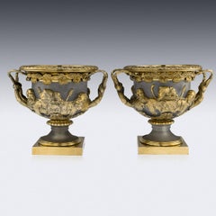 19th Century Georgian Solid Silver-Gilt Warwick Wine Coolers, London, circa 1820