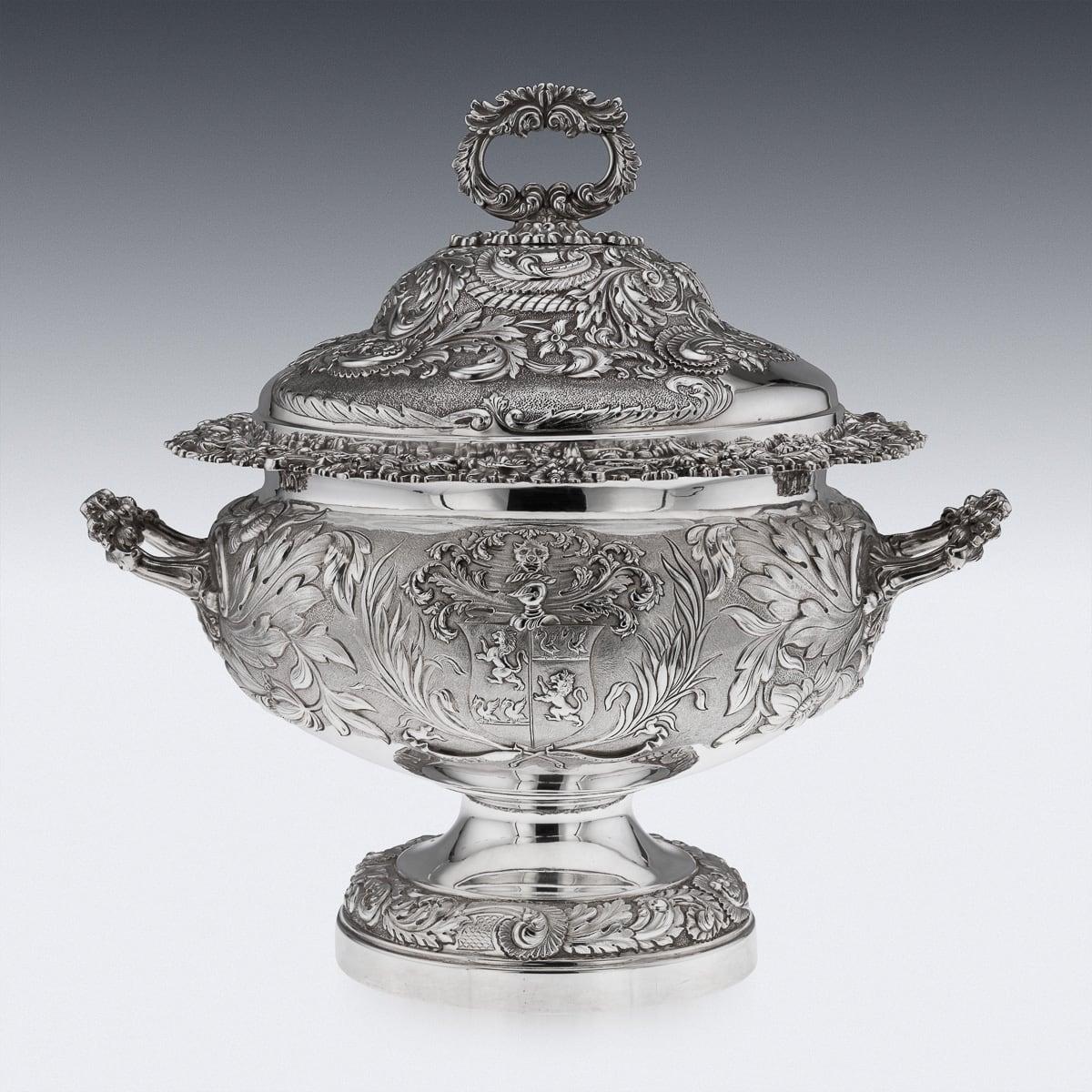 Britannique Magnifique soupière géorgienne en argent massif du XIXe siècle, Birmingham c.1827 en vente
