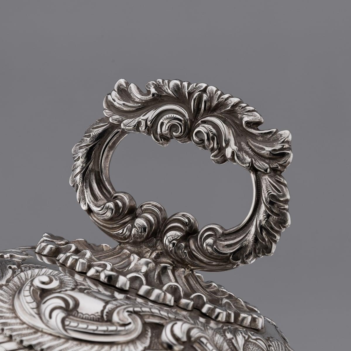 Magnifique soupière géorgienne en argent massif du XIXe siècle, Birmingham c.1827 en vente 2