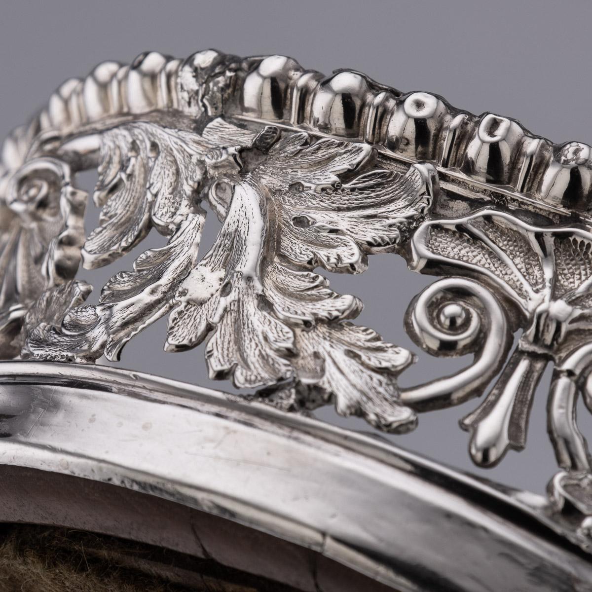 Paire de sous-verres à vin en argent massif géorgien du 19ème siècle, Sheffield, vers1810 en vente 7
