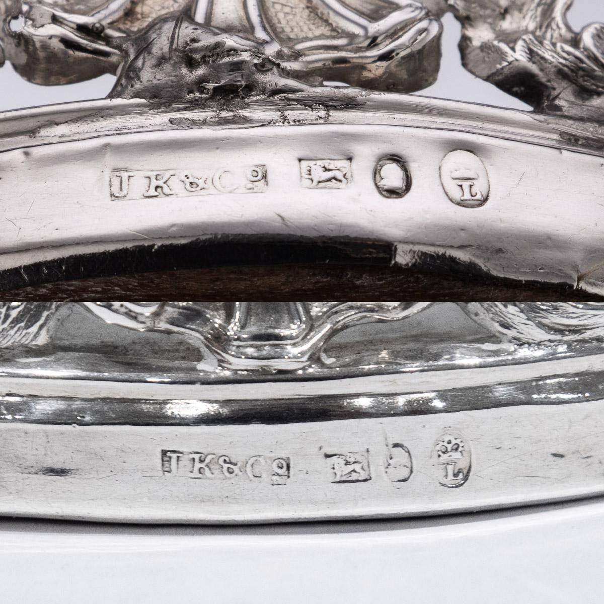 Paire de sous-verres à vin en argent massif géorgien du 19ème siècle, Sheffield, vers1810 en vente 9