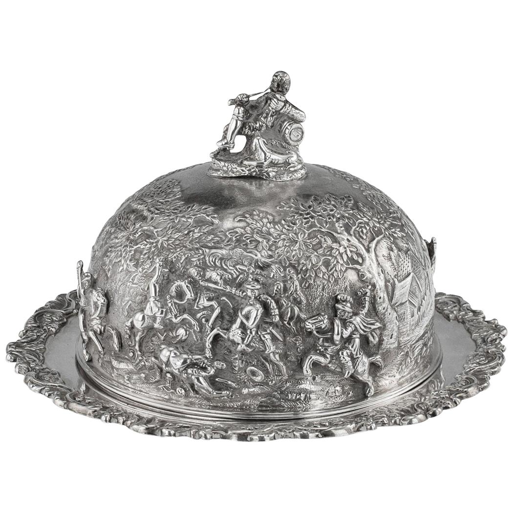 19th Century Georgian Solid Silver Teniers Muffin Dish Edward Farrell circa 1829