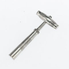 19th Century Georgian Solid Silver Wine Corkscrew, circa 1800