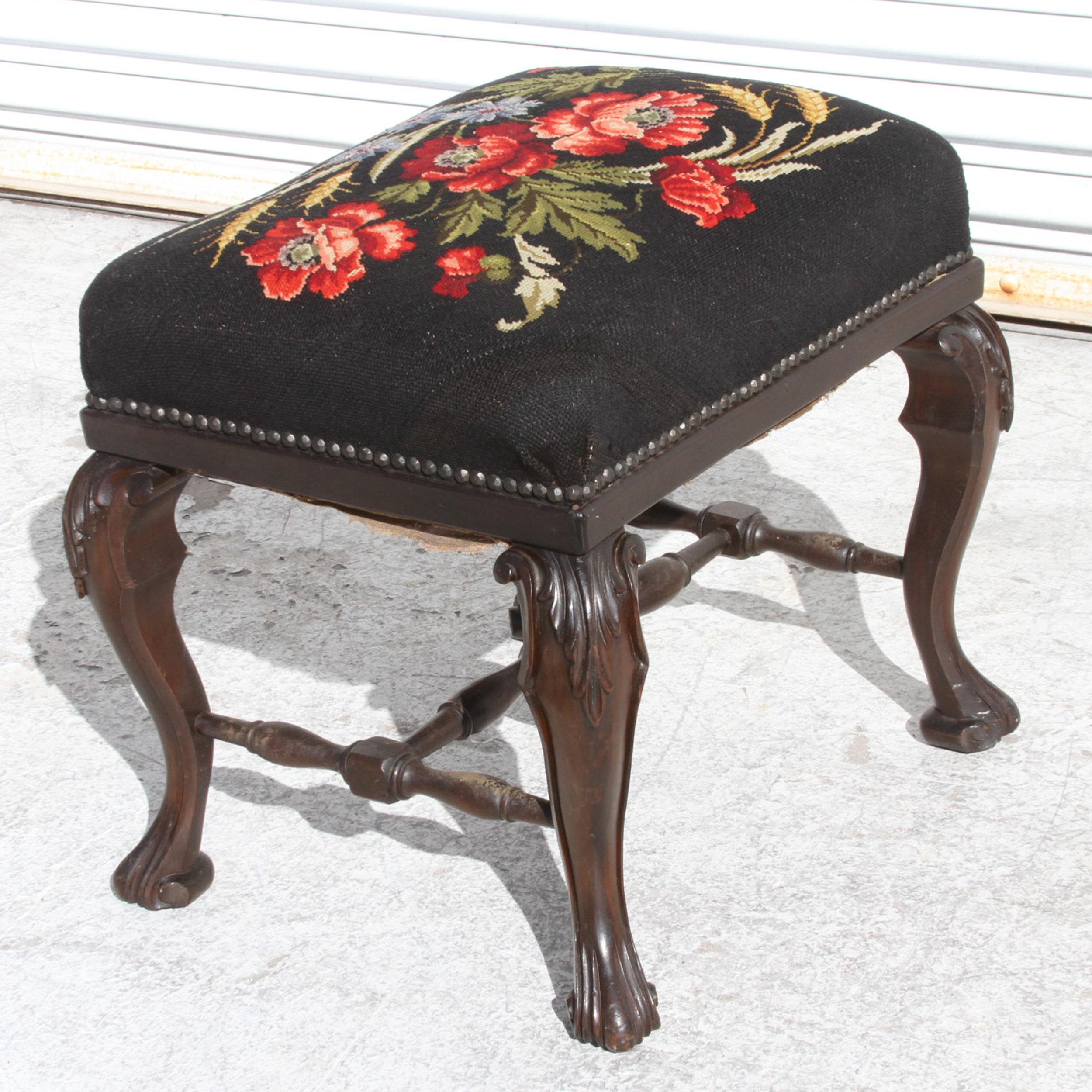 Tabouret/banc géorgien du 19e siècle Bon état - En vente à Pasadena, TX