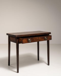 19th Century Georgian Style Antique Walnut Side Table with Drawer