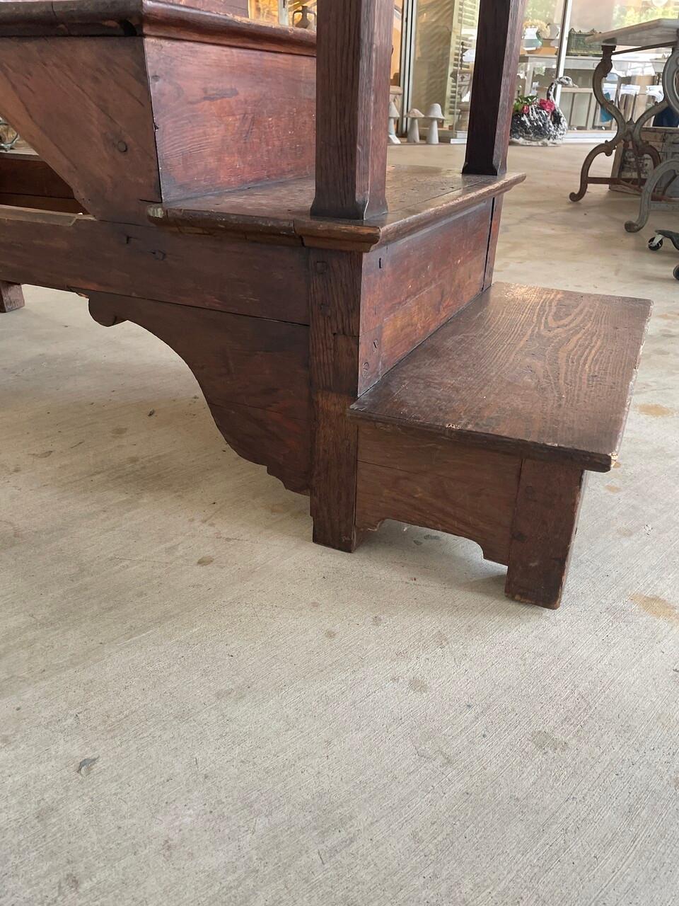 Gradini di biblioteca in Oak del XIX secolo in stile georgiano in vendita 6