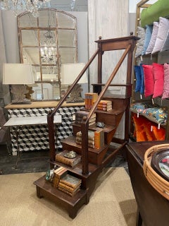 19th Century English Oak Library Steps