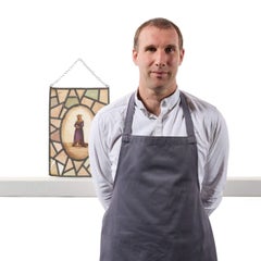 19th Century Georgian Style Stained Glass Window Hanging