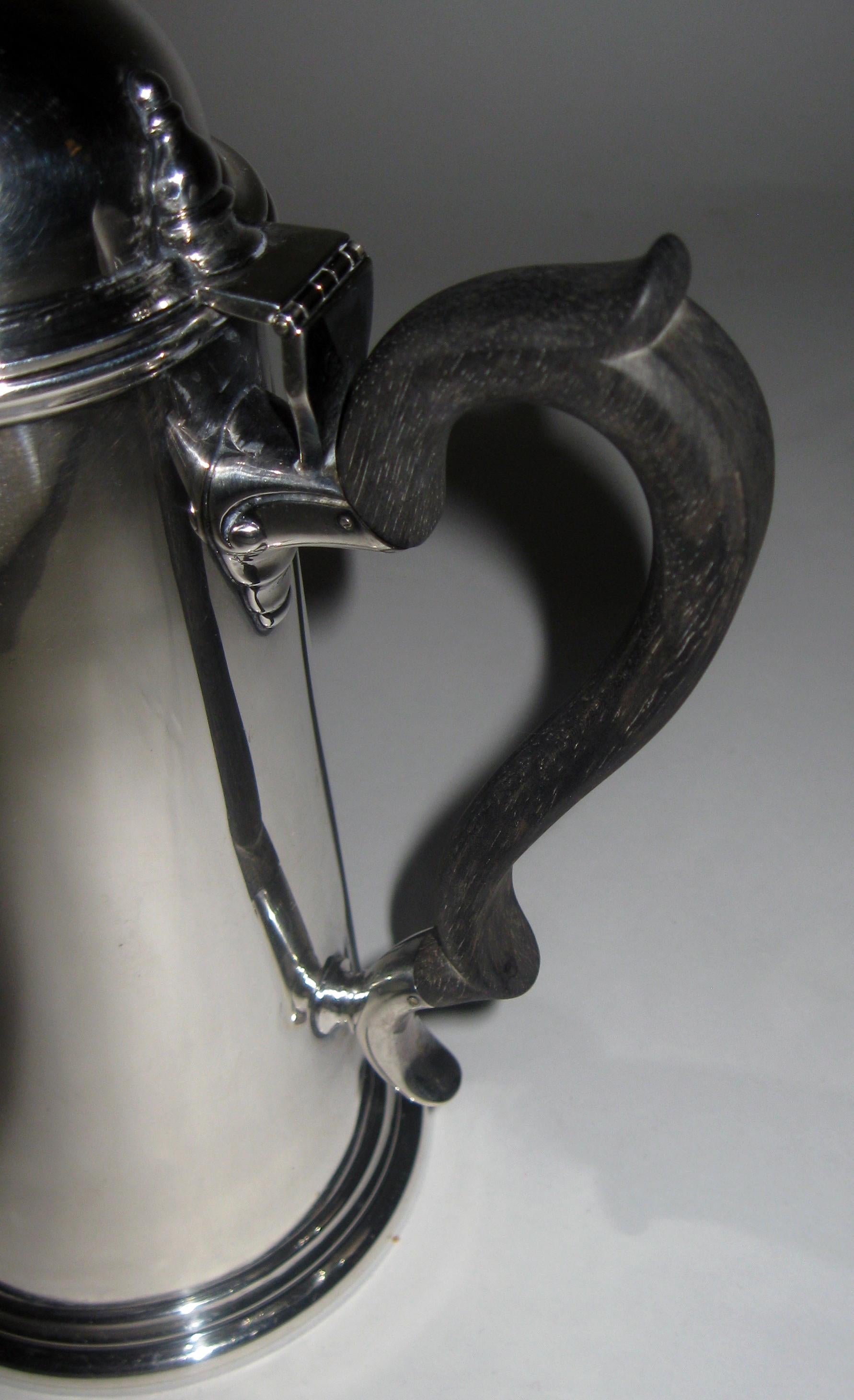 19th century Georgian Style Sterling Silver Coffee Server For Sale 2